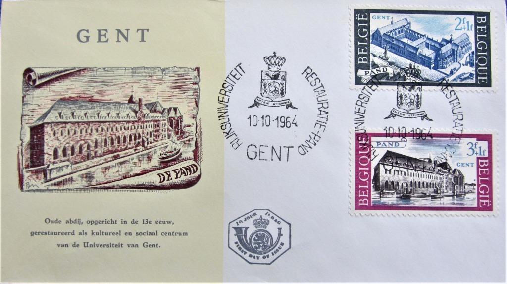 FDC TOERISME- GENT, Ophalen of Verzenden, Gestempeld, Plaats of Gebouw