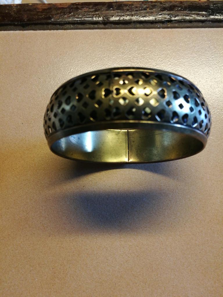 Bracelet Vintage doré, Handtassen en Accessoires, Antieke sieraden, Koper, Armband, Verguld