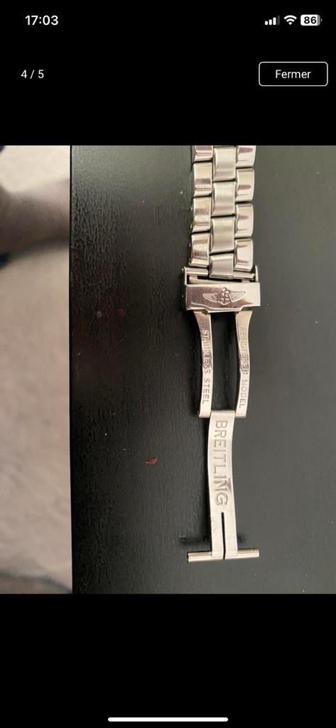 Brancelet pour breitling colt 18mm etat neuf, Bijoux, Sacs & Beauté, Montre-bracelet, Enlèvement ou Envoi, Breitling, Acier