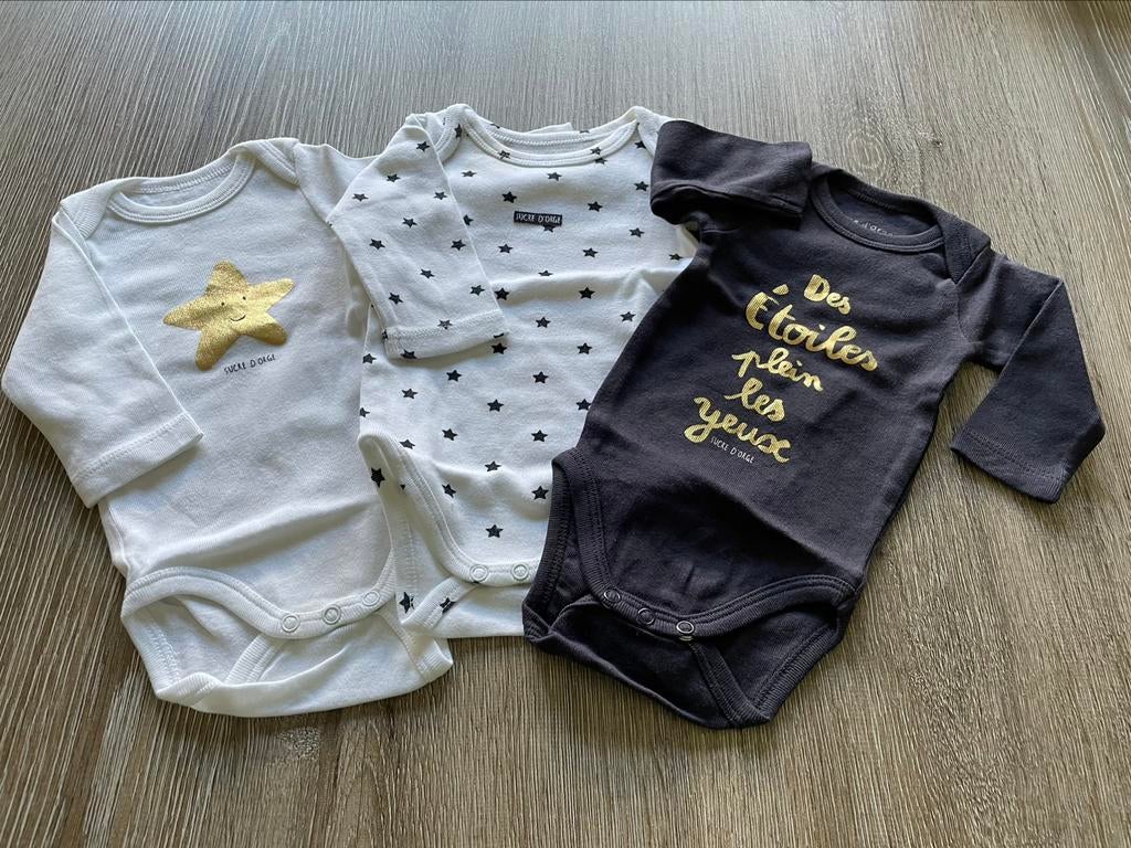 3 bodies met lange mouwen, Nacht- of Onderkleding, Jongetje of Meisje, Ophalen of Verzenden, Zo goed als nieuw