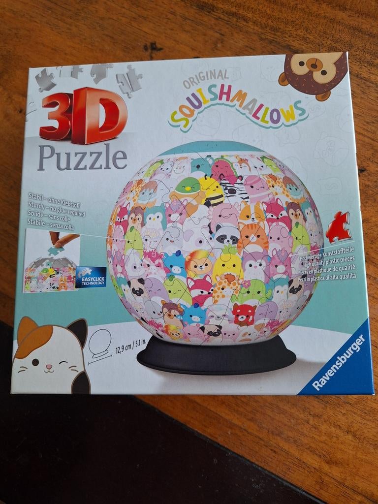 Squishmallows 3D Puzzel - Ravensburger, Enlèvement ou Envoi, Plus de 50 pièces, Comme neuf, 6 ans ou plus