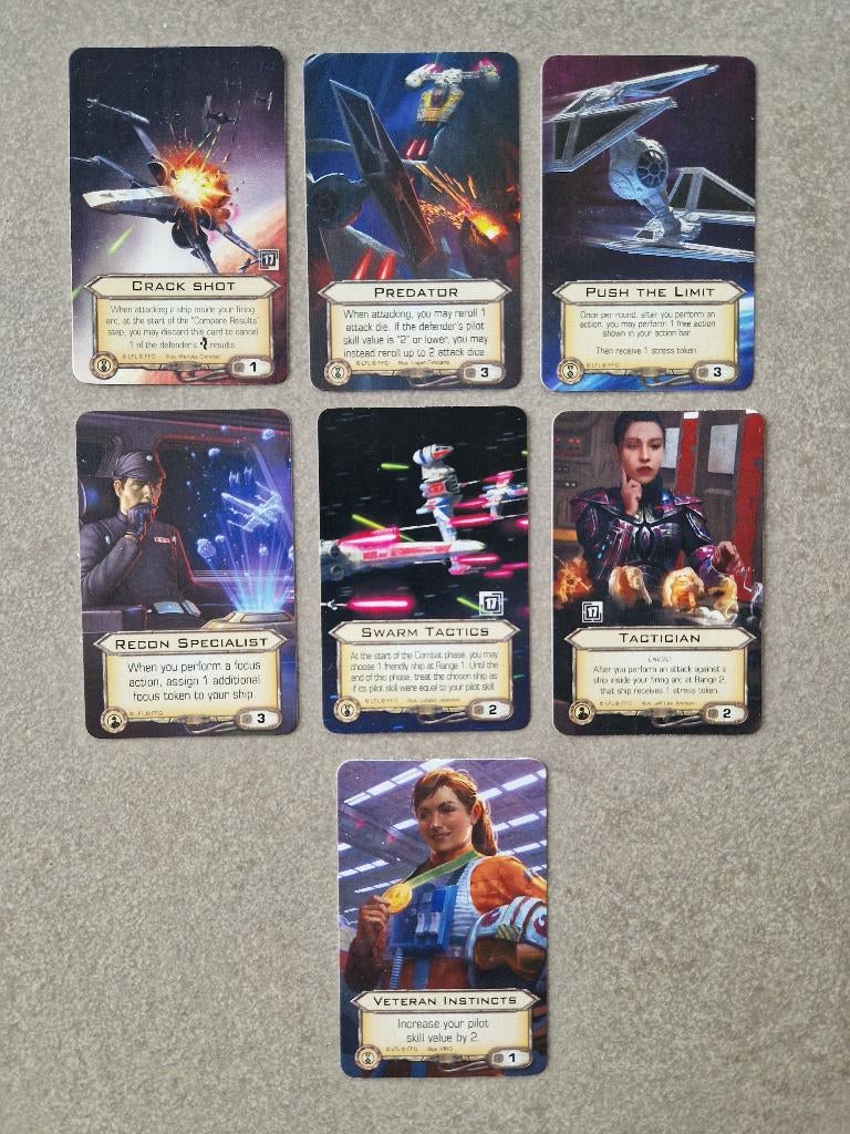 Star Wars X-Wing miniatures V1 cartes goodies lot FFG, Envoi, Comme neuf, FFG