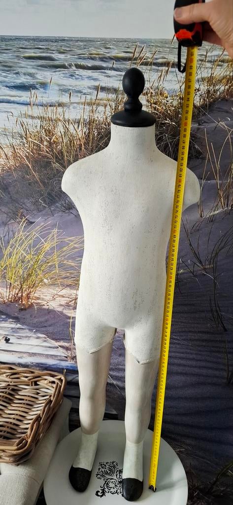 Mannequin ancien vers 1900-1915 — 98 cm — lin et papier-m, Enlèvement