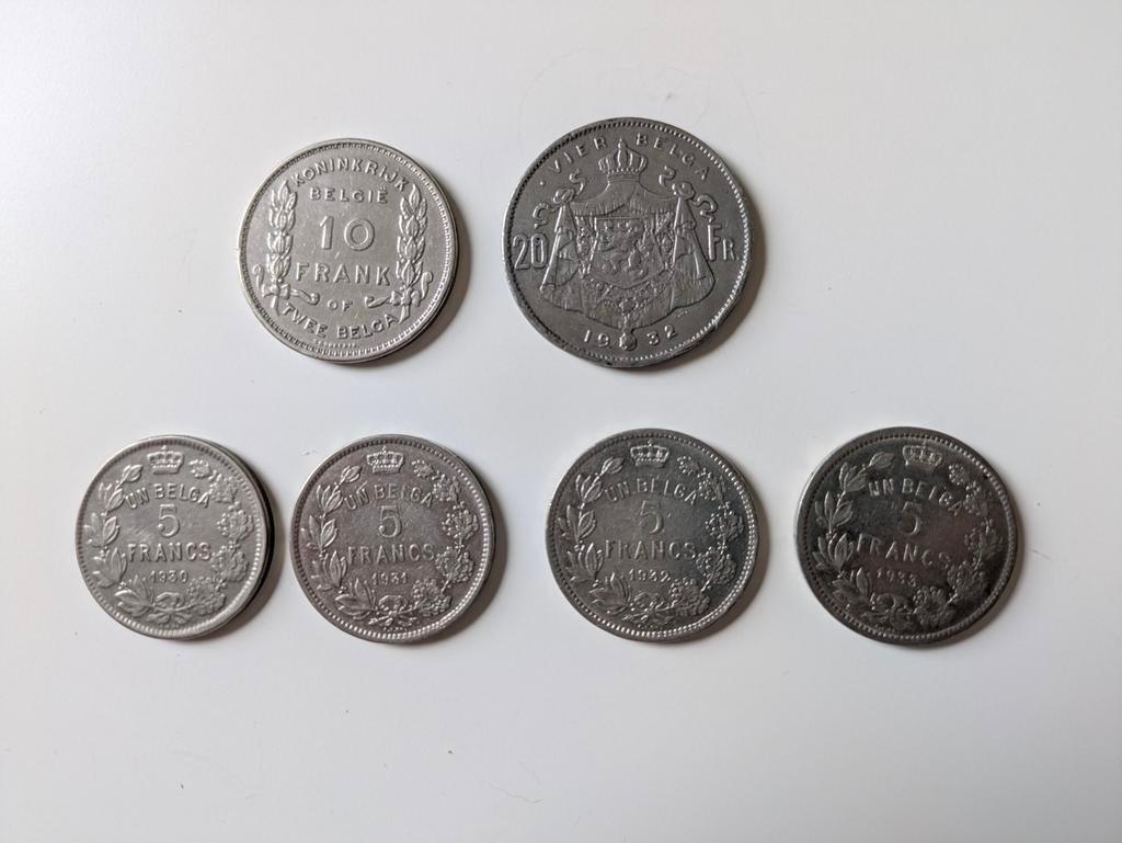 Oude Belgische munten te koop, Enlèvement ou Envoi
