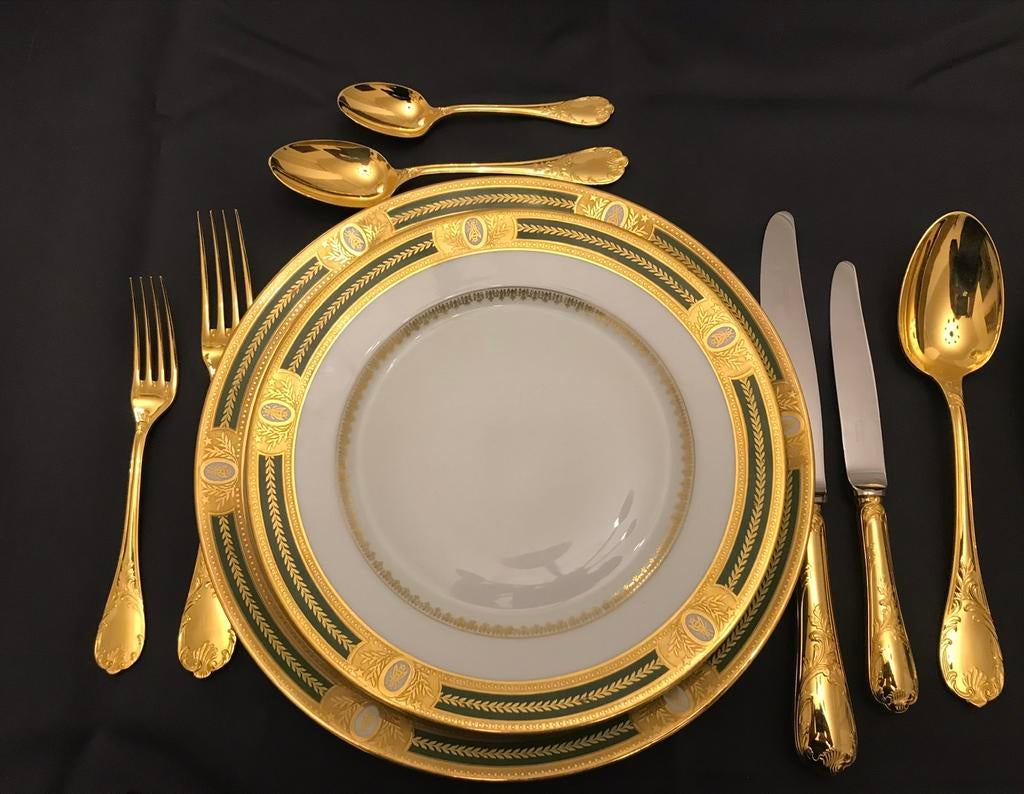 Assiettes or 24 carats Limoges Haviland Paris Marly, Enlèvement