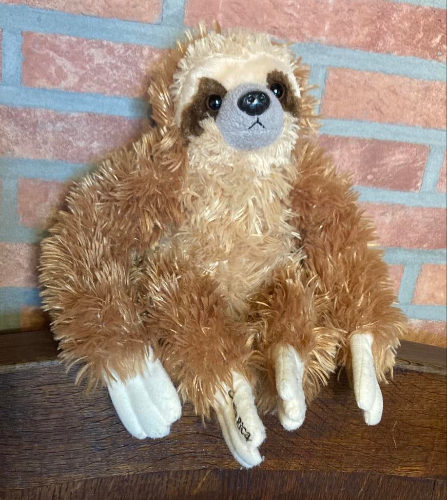 Lieve luiaard knuffel met klittenband.35 cm, Ophalen of Verzenden, Gebruikt, Overige typen