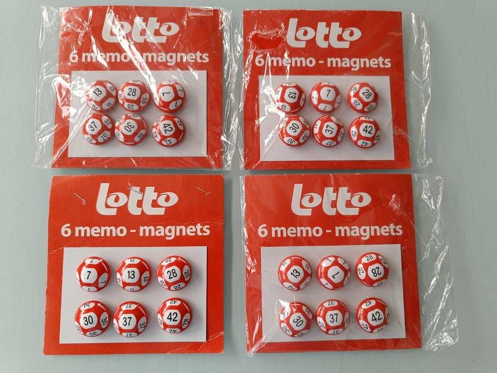 Aimants mémo Loto., Collections, Enlèvement ou Envoi, Comme neuf, Ustensile