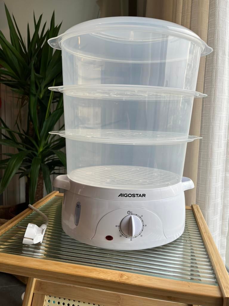 Aigostar 800W White Food Steamer - BPA free, Ophalen, Zo goed als nieuw