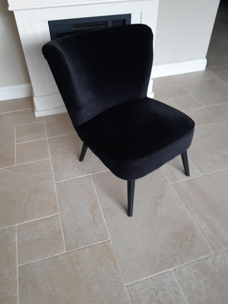 Zwarte Palm fauteuil, Maison & Meubles, Chaises, Comme neuf, Enlèvement, Tissus, Noir