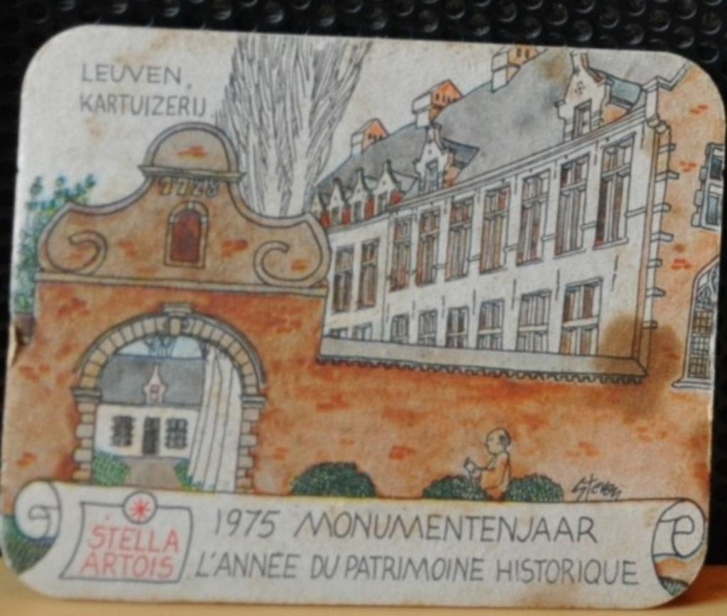 sous bock stella artois  année du patrimoine louvain (6), Enlèvement ou Envoi, Utilisé, Sous-bock, Stella Artois