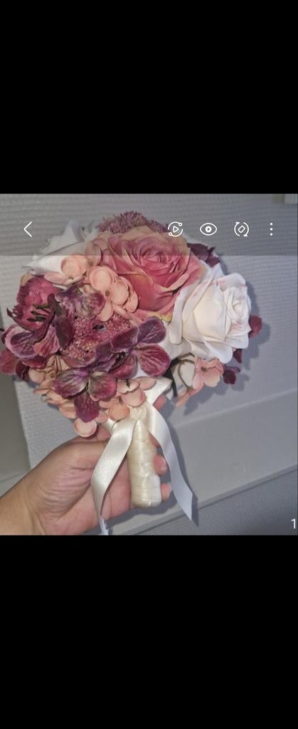 Bouquet de mariée artificielle, Enlèvement, Blanc