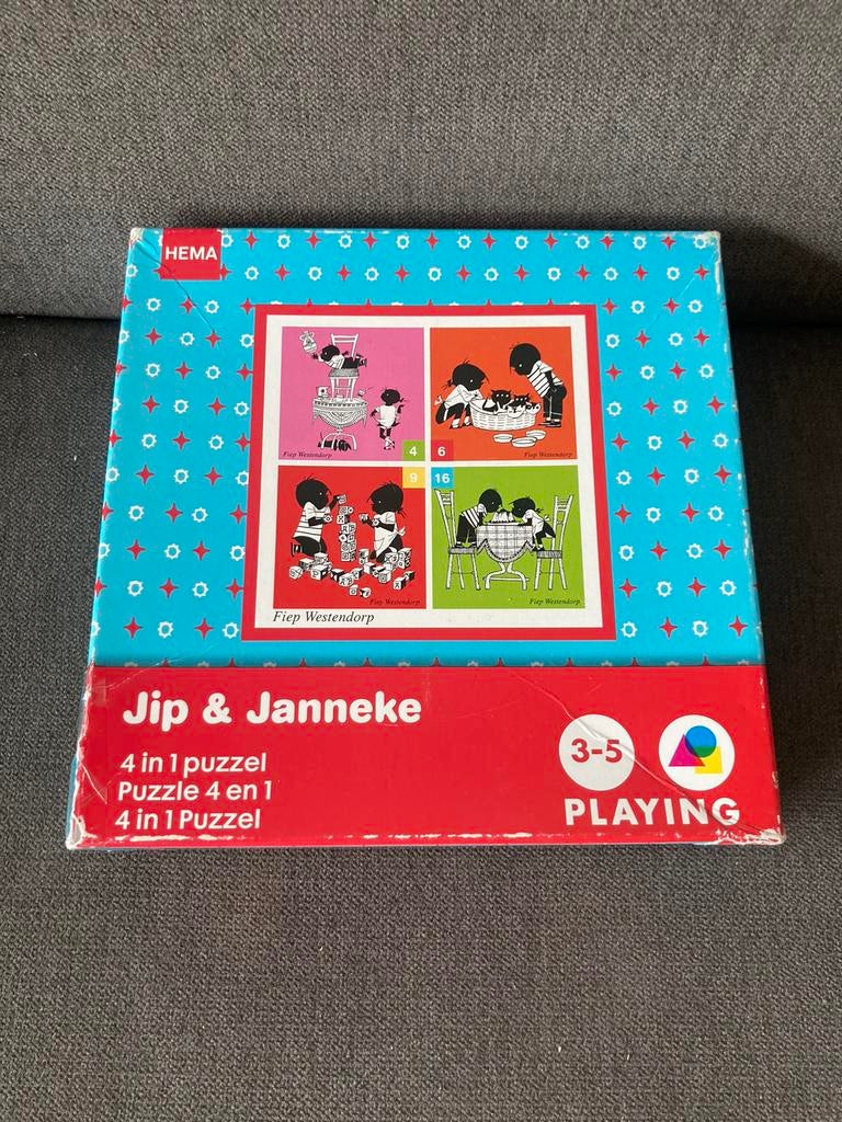 Jip en Janneke 4 in 1 puzzel heel goede staat, Ophalen of Verzenden, Gebruikt