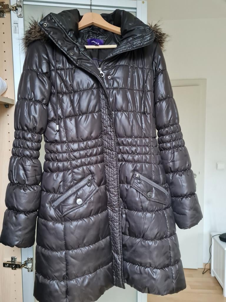 Mexx warme bruine donsjas met warm gevoerde zakken  maat 40, Mexx, Bruin, Zo goed als nieuw, Ophalen