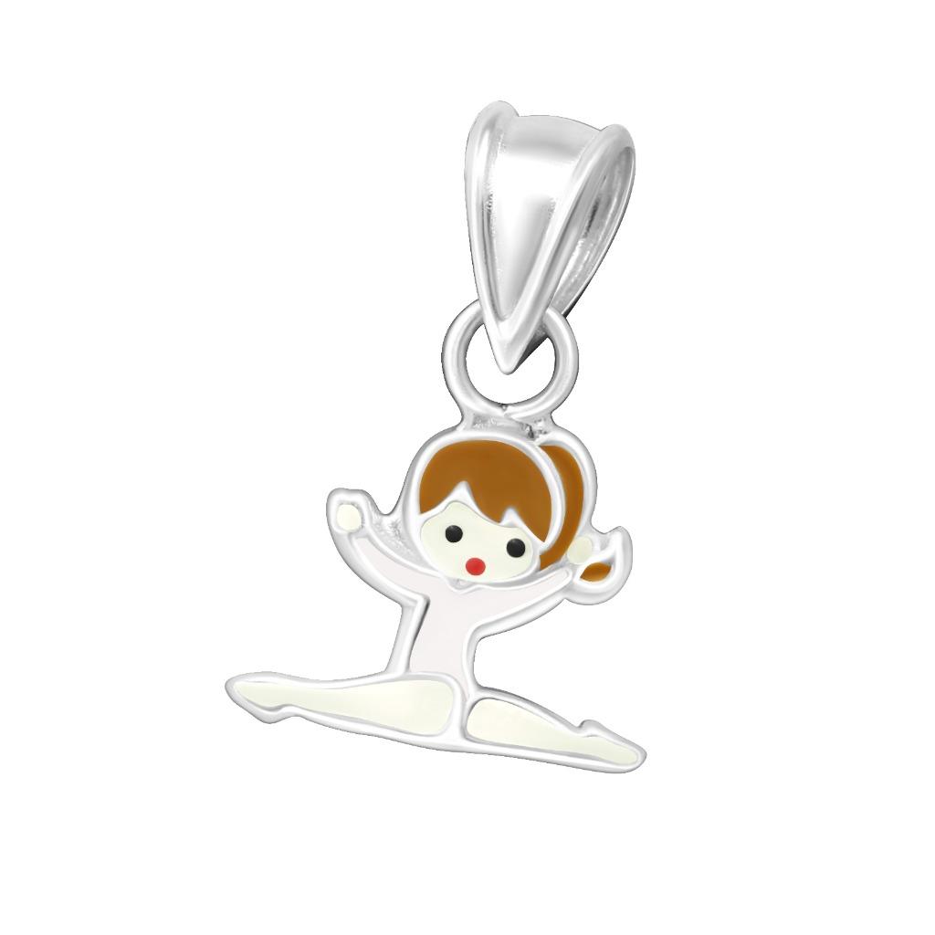 Pendentif enfant ballerine gymnaste argent sterling 925, Enlèvement ou Envoi, Neuf, Pendentif