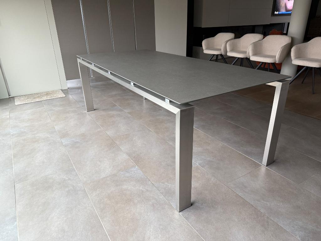 Table Joli Inox et Céramique intérieur ou extérieur, Maison & Meubles, Tables | Tables à manger, 200 cm ou plus, Comme neuf, 100 à 150 cm