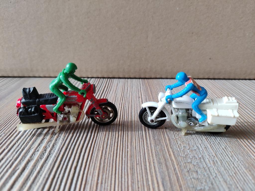 Lot van 2 vintage motoren Lesney & Majorette, Ophalen of Verzenden, Gebruikt, Majorette