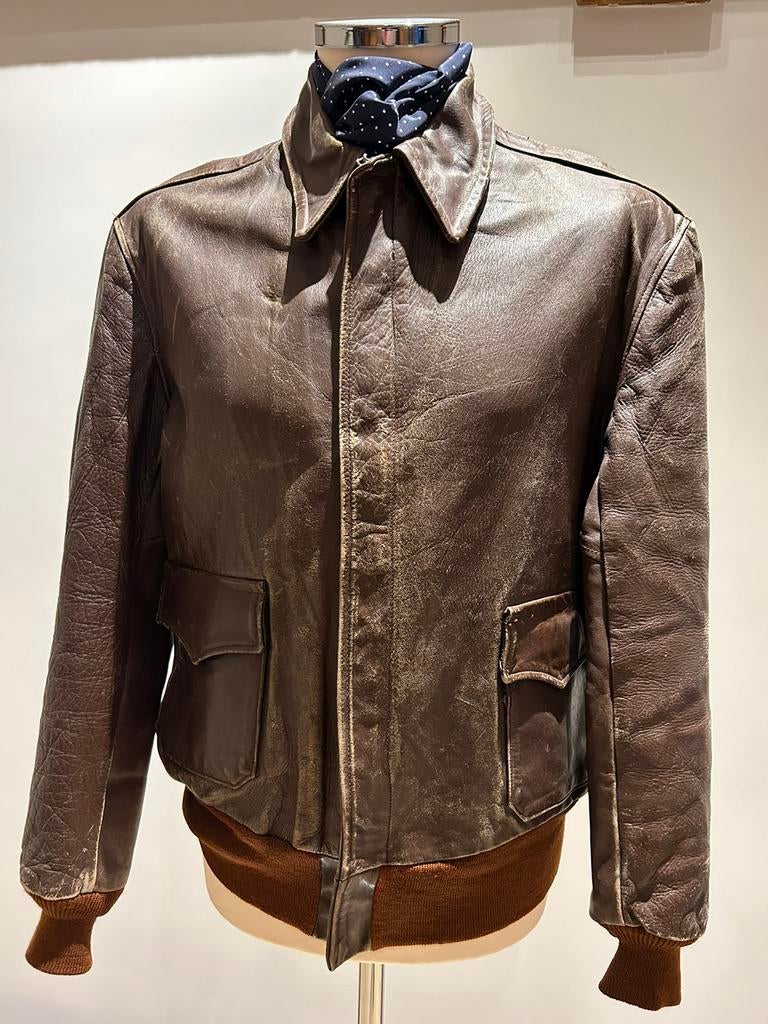 USAAF A-2 horsehide pilot jacket private purchase, Ophalen of Verzenden