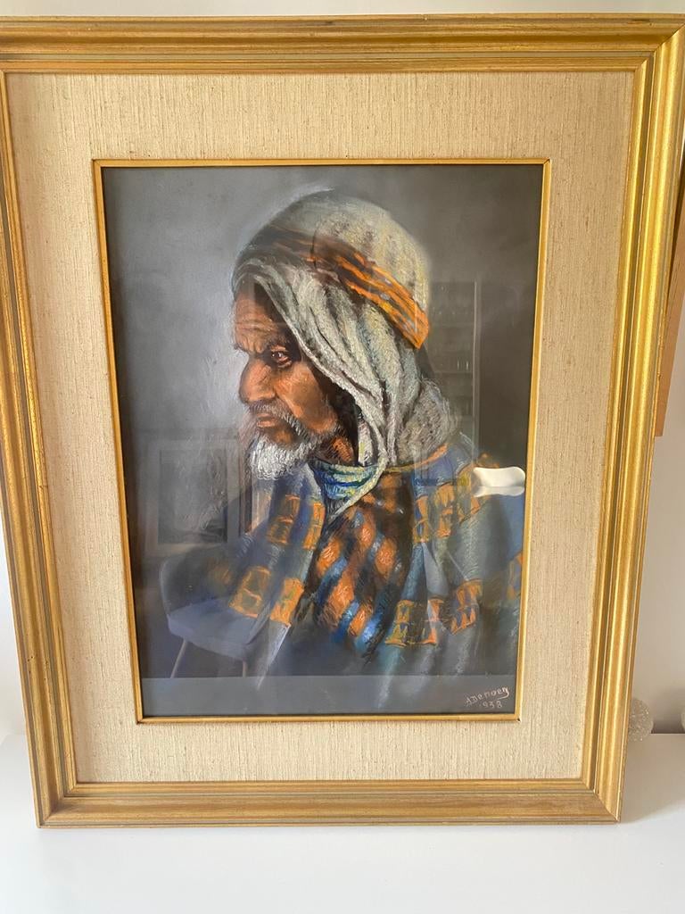 Portait orientaliste  signe A Demoen, Antiek en Kunst, Ophalen of Verzenden
