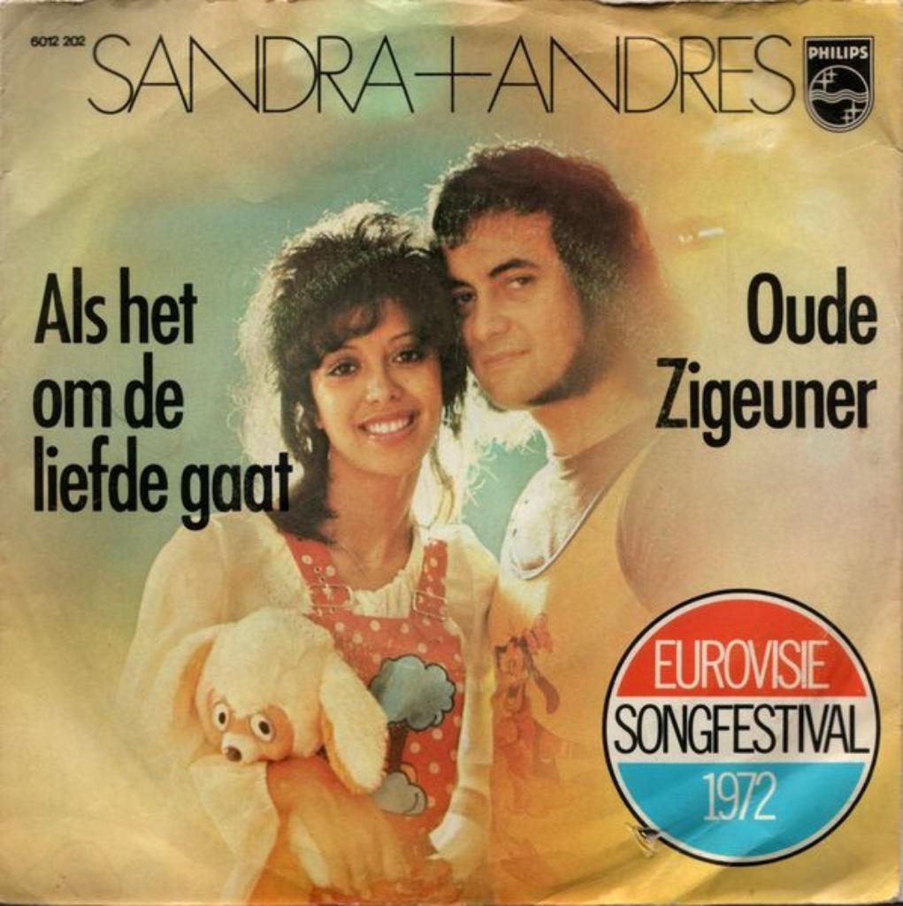 Sandra + Andres – Als Het Om De Liefde Gaat / Oude Zigeuner, Gebruikt, 7 inch, Single, Ophalen of Verzenden