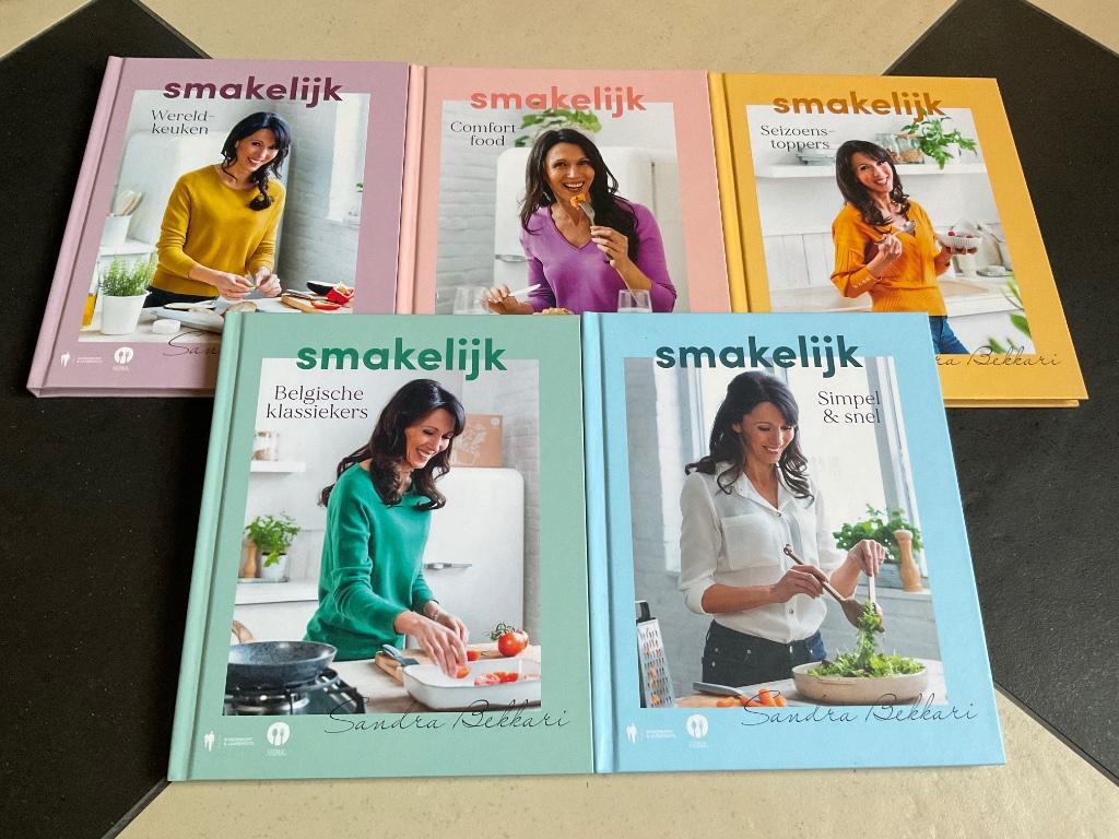 Set van 5 kookboeken Sandra Bekkari Smakelijk, Enlèvement ou Envoi, Neuf, Sandra Bekkari