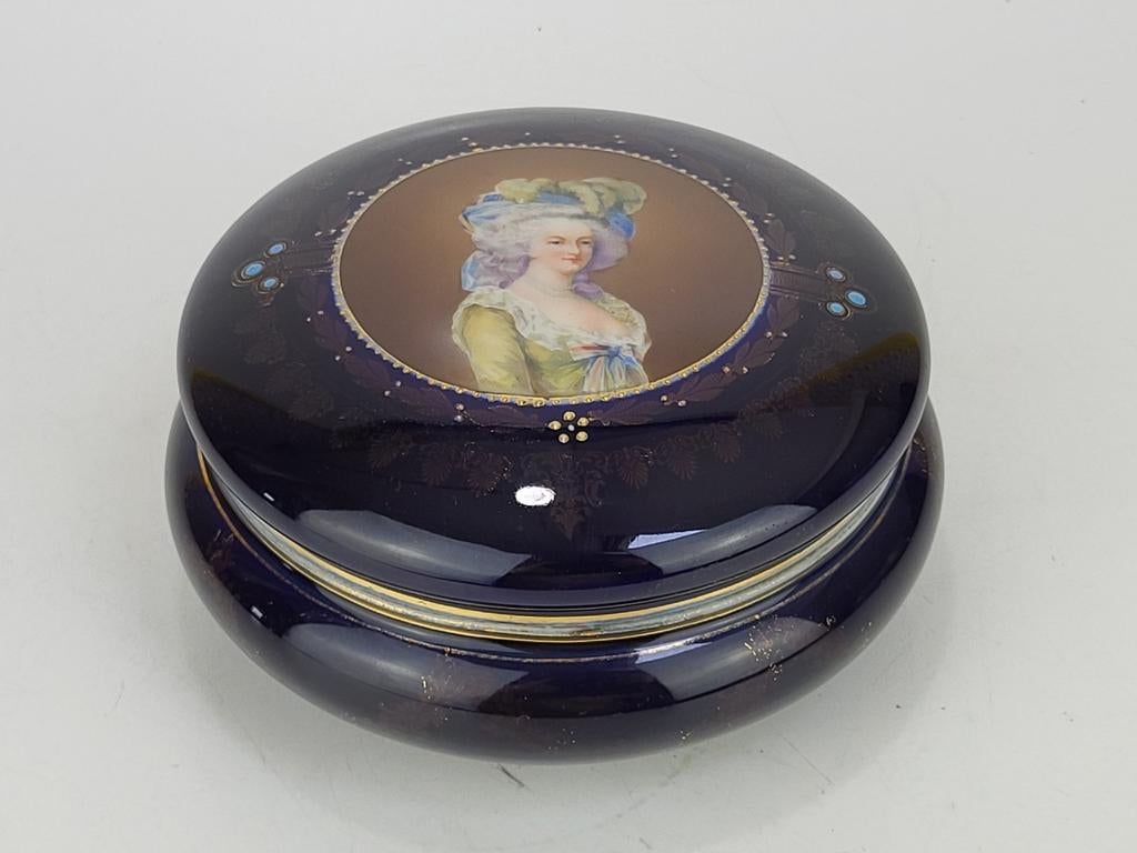 Antieke Royal Vienna stijl kwaliteit  juwelen doos, Antiek en Kunst, Ophalen of Verzenden