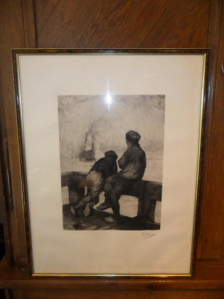 Ets van Kurt Peiser (Antwerpen 1887- Ukkel 1962), Antiek en Kunst, Ophalen of Verzenden