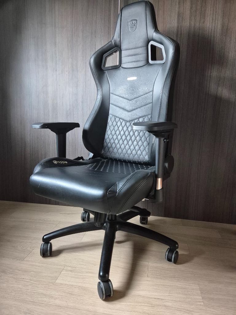 Bureau/games stoel Noble Epic, Maison & Meubles, Chaises de bureau, Comme neuf, Chaise de bureau, Noir, Ergonomique, Chaise de bureau de gaming