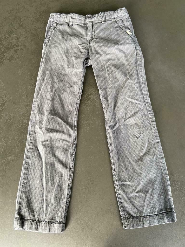Mexx grijs gestreepte broek maat 122. Goede staat., Garçon, Enlèvement ou Envoi, Utilisé, Pantalon