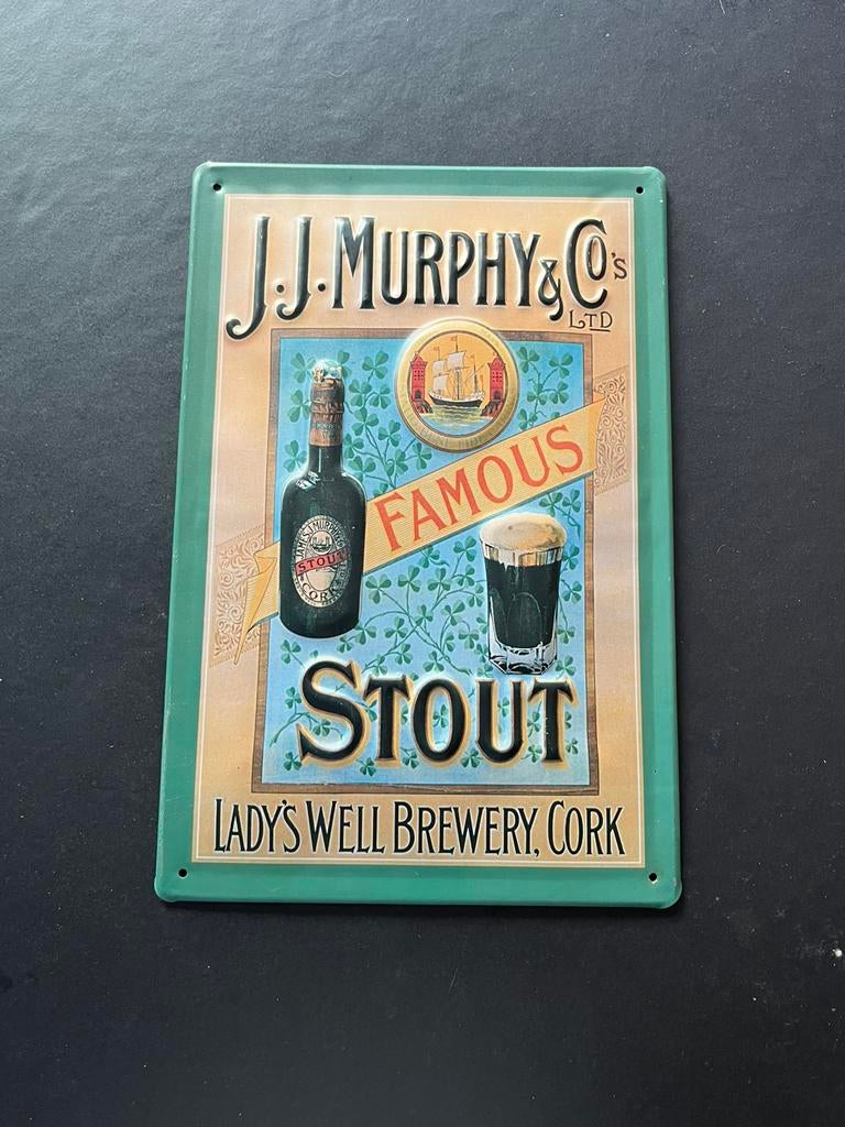Panneau d'affichage en métal JJ Murphy, Enlèvement, Comme neuf, Panneau, Plaque ou Plaquette publicitaire, Autres marques