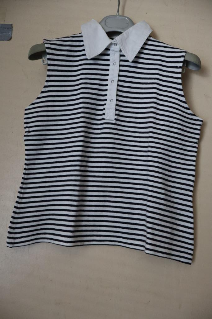 chemisier rayé pour femmes de la marque Brandtex sans manche, Taille 38/40 (M), Enlèvement ou Envoi, Comme neuf, Blanc