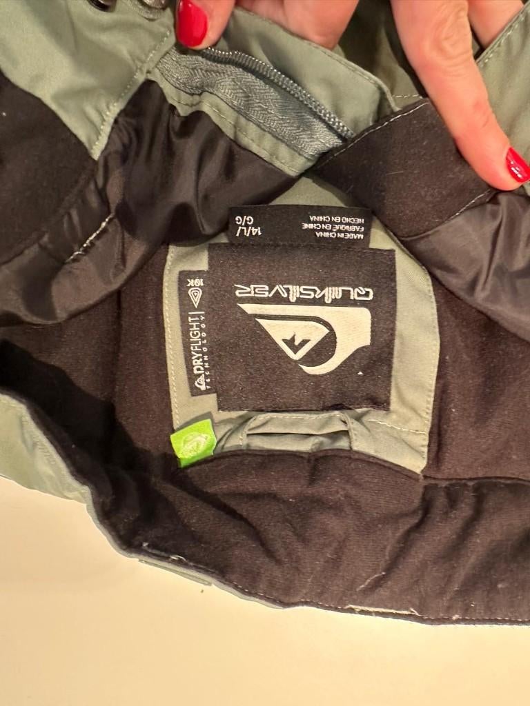 Skibroek quicksilver groen maat 164, Zo goed als nieuw, Kleding, Ski, Ophalen