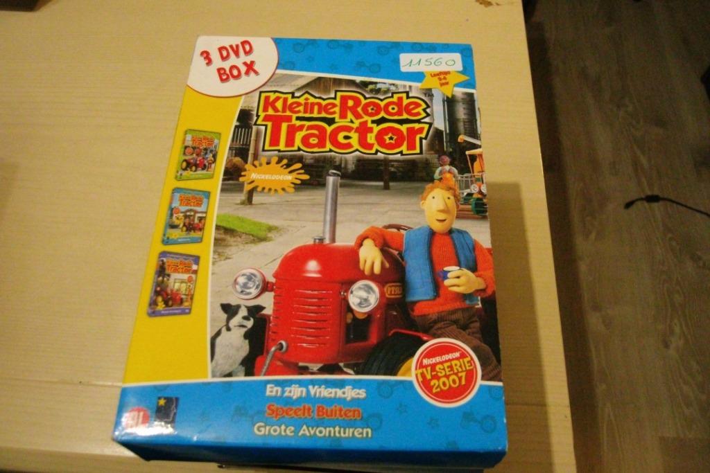 kleine rode tractor  3 disc box, Enlèvement ou Envoi, Coffret