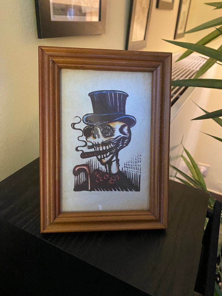 Kader met tekening 13x18cm, Ophalen of Verzenden, Zo goed als nieuw, Hout