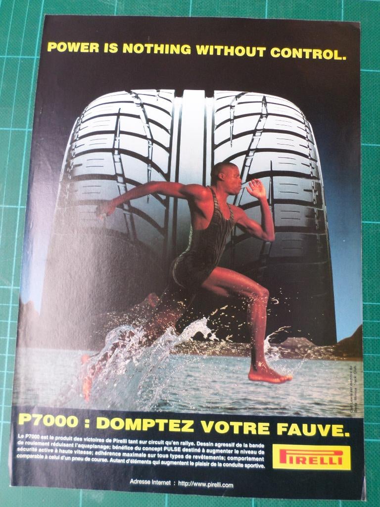 Carl Lewis - publicité papier - Pirelli - 1996, Verzamelen, Merken en Reclamevoorwerpen, Ophalen of Verzenden, Gebruikt, Overige typen