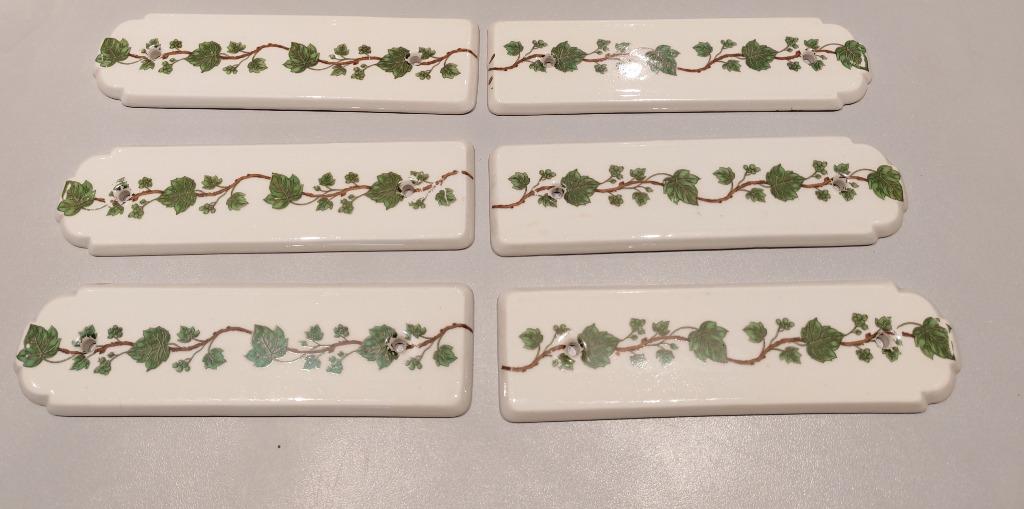 6 jolies plaques de propreté ancienne Porcelaine de Paris, Enlèvement, Comme neuf