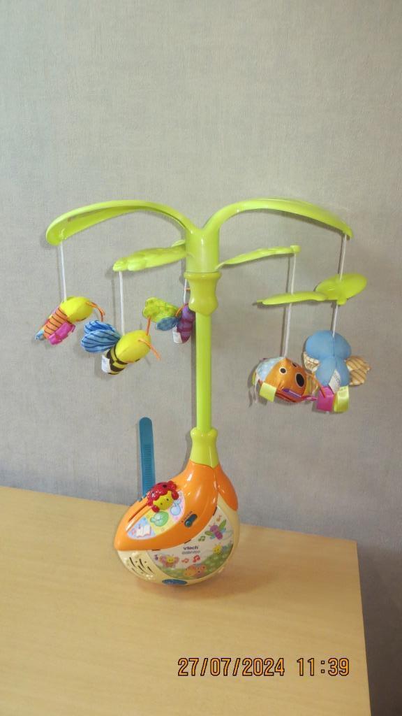 V- Tech baby droom mobiel met geluid en licht en draaiend, Ophalen, Zo goed als nieuw, Mobiel, Met licht
