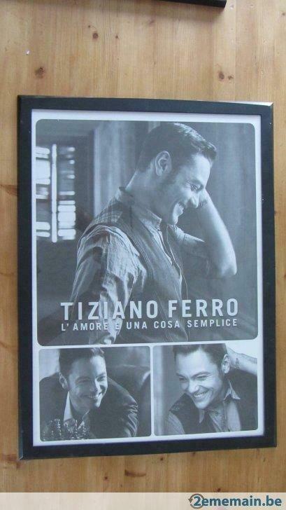 Poster Tiziano Ferro "L'amore è una cosa semplice"comme neuf, Collections, Enlèvement, Utilisé