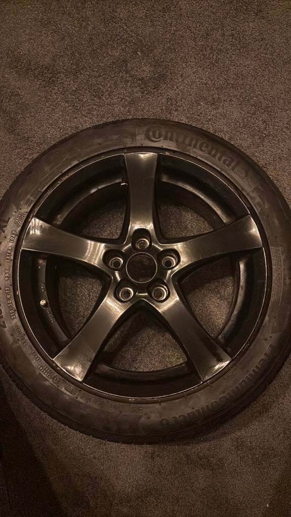 4x Zwarte sportieve velgen 5x112 R17, Ophalen, Band(en)