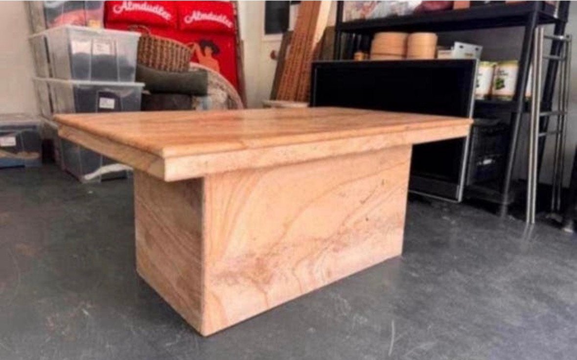 Travertin salontafel, Ophalen, Zo goed als nieuw