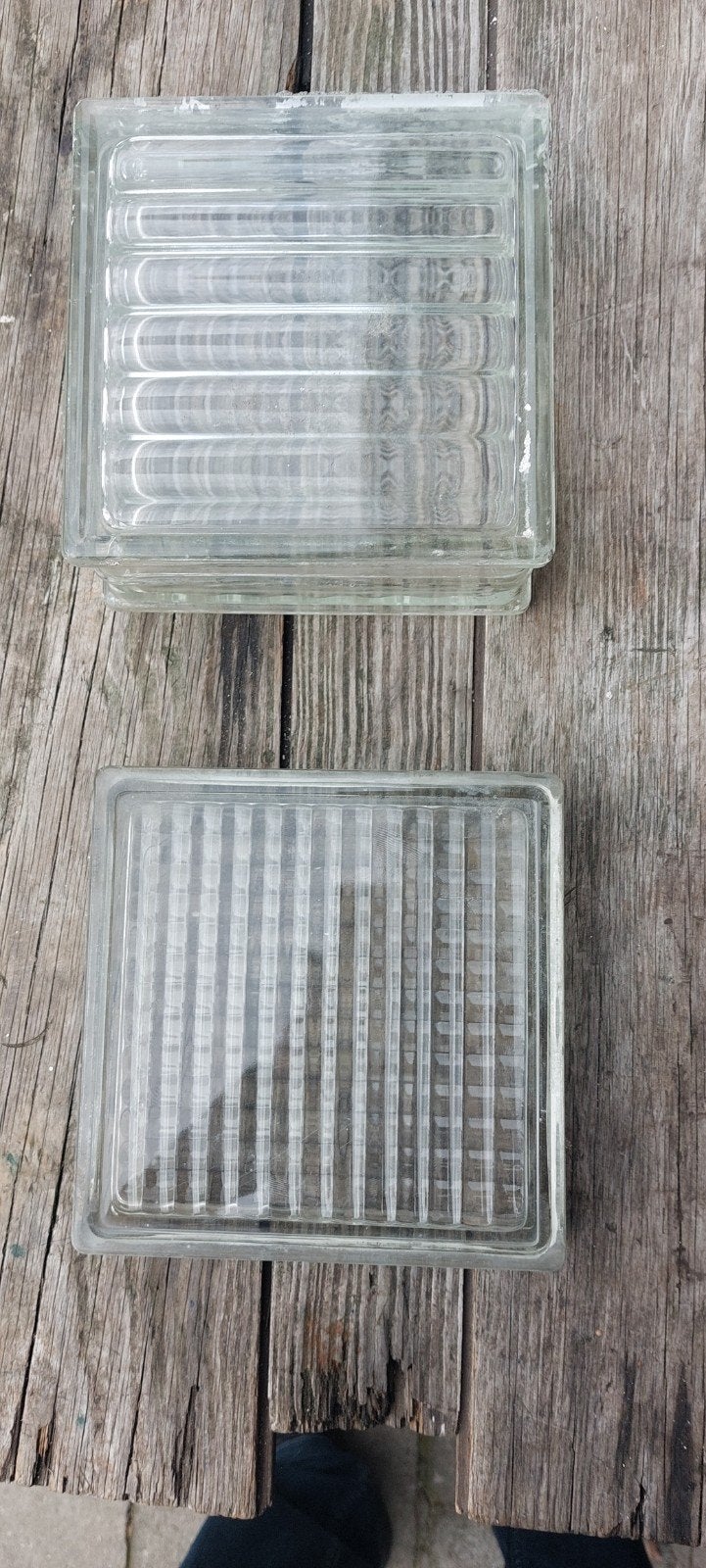 glasdallen 19 x 19 x 8 en ook 3,5 cm dik gebruikt, Ophalen