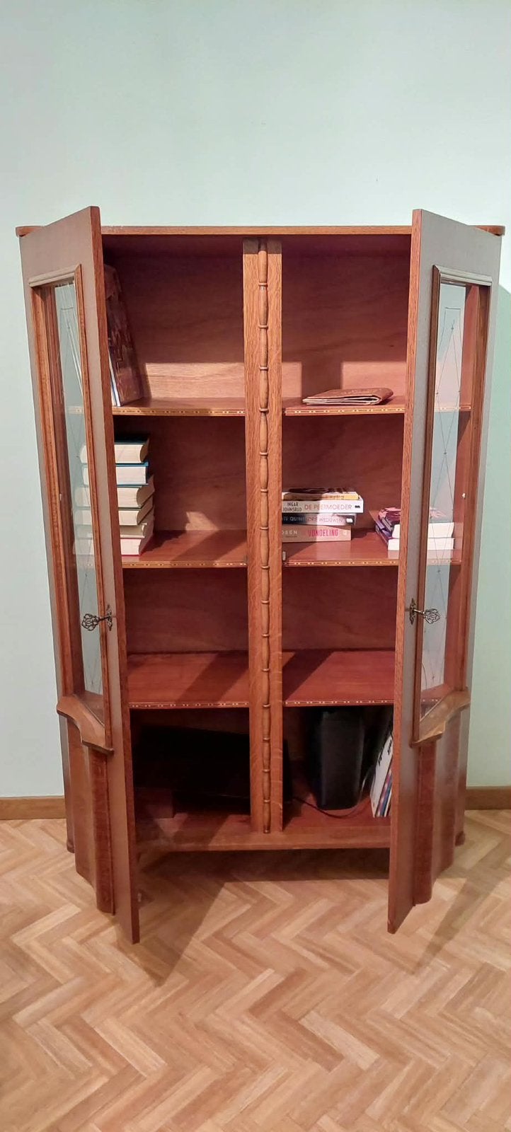Vintage boekenkast, Huis en Inrichting, Kasten | Vitrinekasten, Ophalen, 100 tot 150 cm, 150 tot 200 cm, 25 tot 50 cm