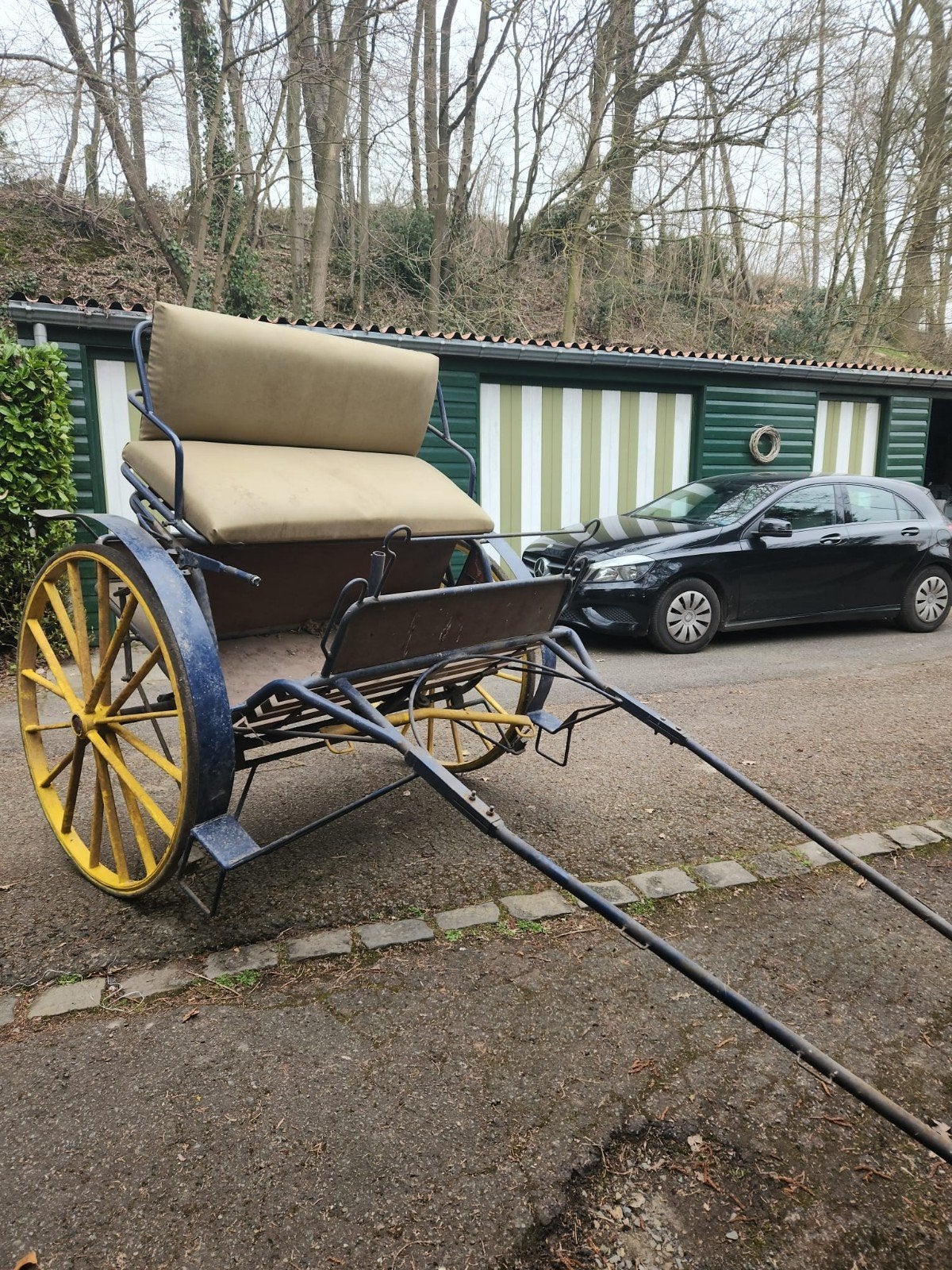 Voiture hippomobile 2 roues – Sulky de promenade 2 places, Animaux & Accessoires, Utilisé, Sulky, Cheval, Fermé(e)