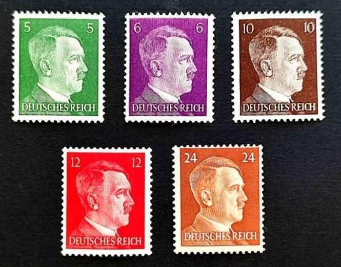 Deutsches Reich: 5x A.Hitler 01/08/1941 POSTFRIS, Ophalen of Verzenden, Overige periodes, Postfris