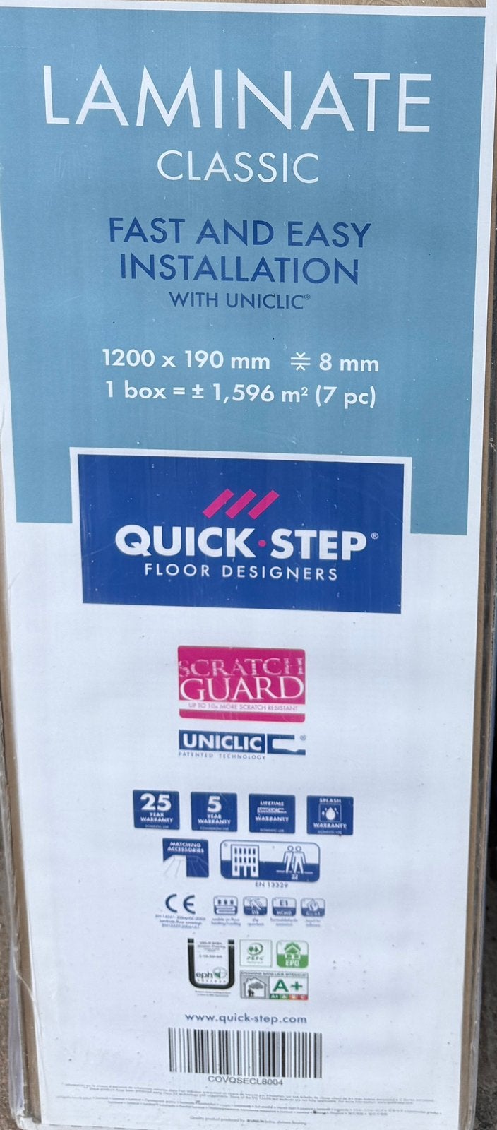Quick step laminaat vloer - 5 pakken (7,5 m2), Ophalen, Nieuw, Laminaat