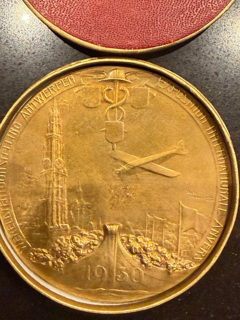 Médaille de bronze à l'Exposition universelle d'Anvers 1930, Timbres & Monnaies, Enlèvement ou Envoi, Bronze
