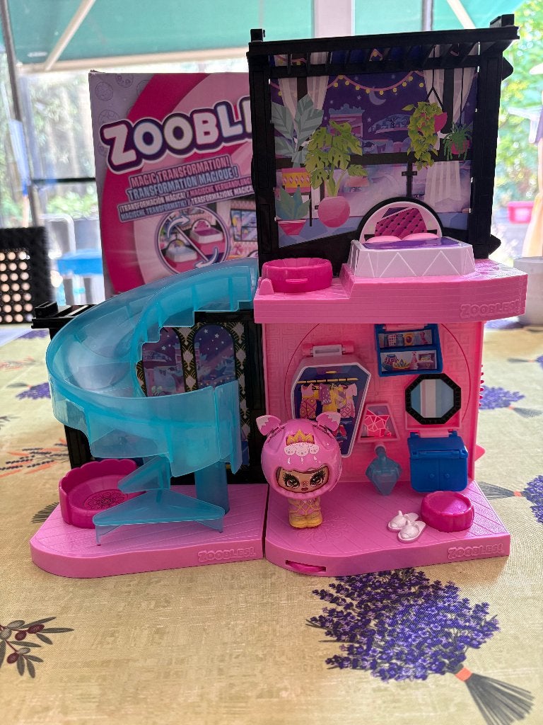 Zoobles Speelset Magic Mansion Junior Roze, Ophalen of Verzenden, Zo goed als nieuw, Poppenhuis