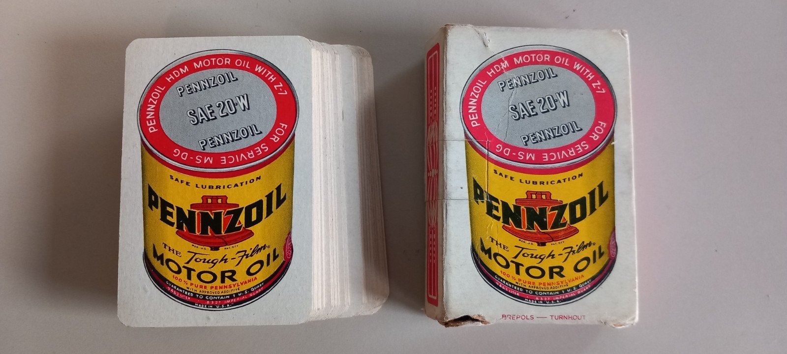 Ancien jeu de cartes Pennzoil années 60-70, Enlèvement ou Envoi, Utilisé, Autres types