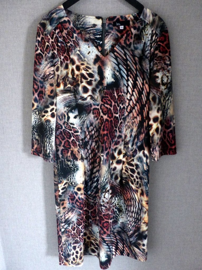 Jurk Signe Nature 36 tijgermotief, Signe Nature, Enlèvement ou Envoi, Taille 36 (S), Comme neuf