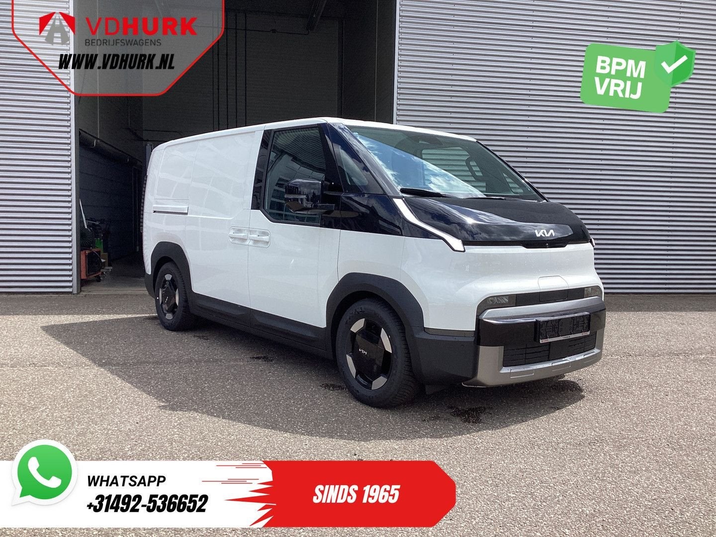 Kia PV5 Elite Executive 71.2 kWh 416 km WLTP L2 Warmtepomp/, Auto's, Bestelwagens en Lichte vracht, Automaat, Kia, Wit, Parkeersensor