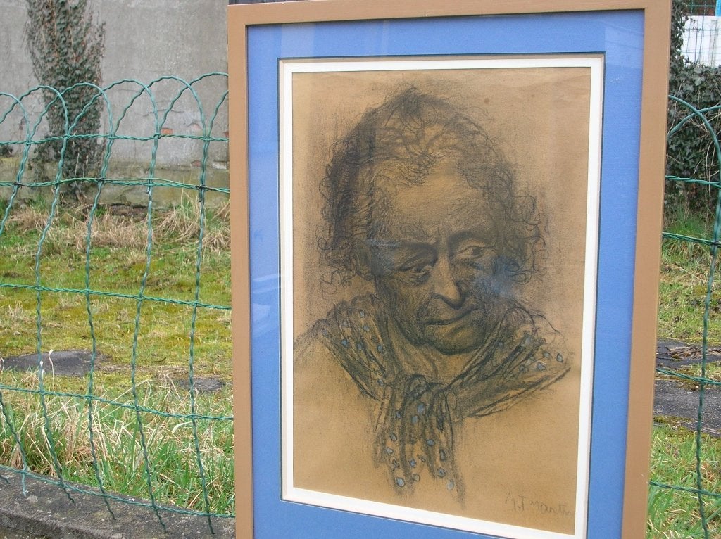 SIGNÉ MARTIN MARIE THÉRÈSE JURBISE 1923 MONS 1979, Enlèvement ou Envoi, Signé